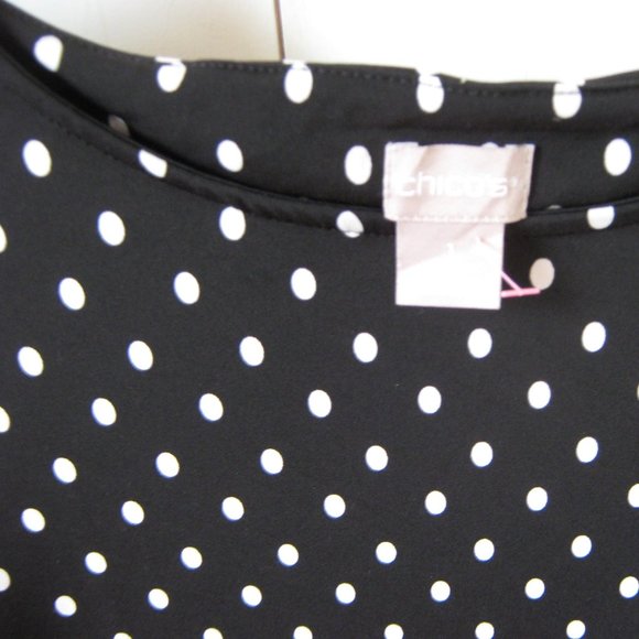 Chico's Black Polka Dot Top - Picture 4 of 4